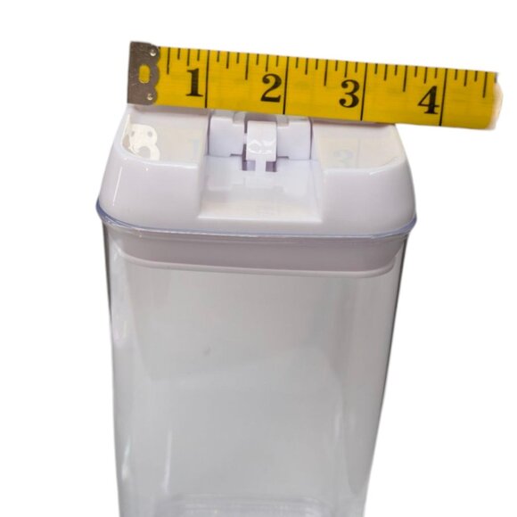 Airtight Food Storage Containers Set of 7 Clear White BPA Free Plastic Storage - Picture 7 of 12